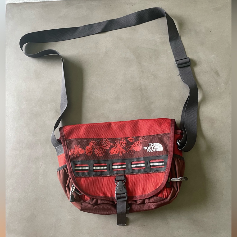 The North Face Red and Black Messenger Bag